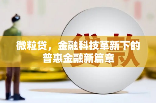 信州微粒贷，金融科技革新下的普惠金融新篇章