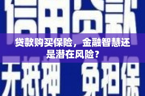 信州贷款购买保险，金融智慧还是潜在风险？