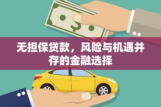 信州无担保贷款，风险与机遇并存的金融选择
