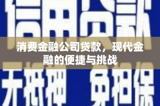 信州消费金融公司贷款，现代金融的便捷与挑战