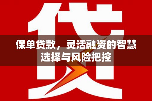 信州保单贷款，灵活融资的智慧选择与风险把控
