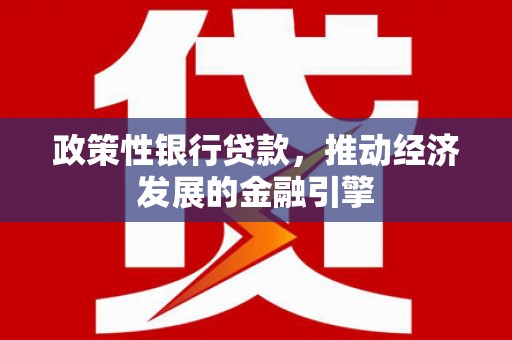 信州政策性银行贷款，推动经济发展的金融引擎