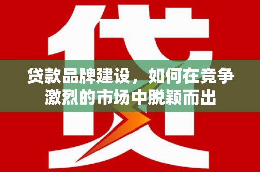 信州贷款品牌建设，如何在竞争激烈的市场中脱颖而出