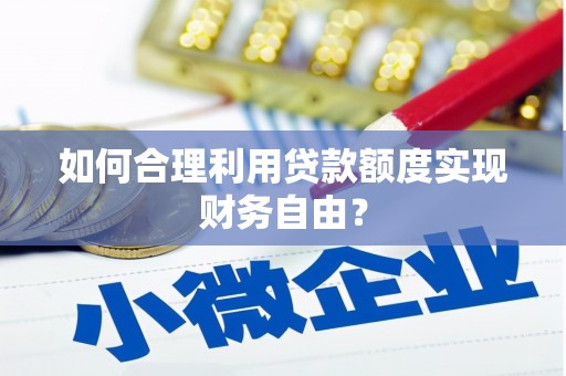 信州如何合理利用贷款额度实现财务自由？