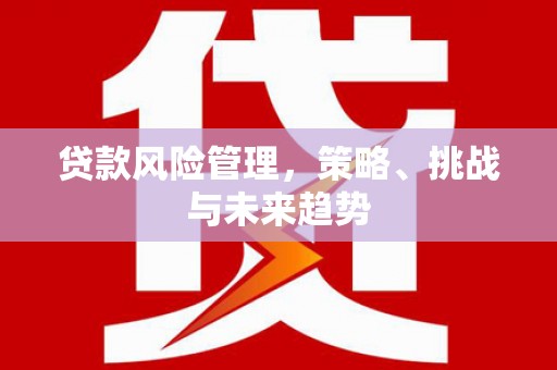 信州贷款风险管理，策略、挑战与未来趋势