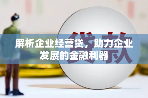 信州解析企业经营贷，助力企业发展的金融利器