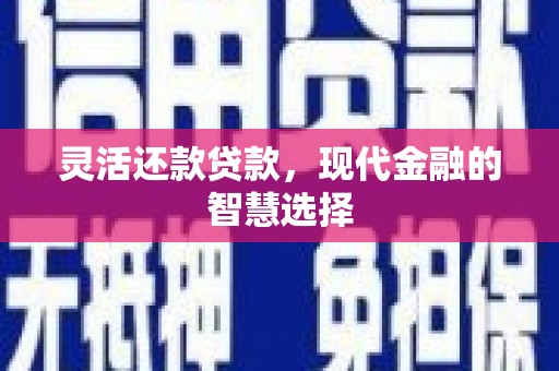信州灵活还款贷款，现代金融的智慧选择