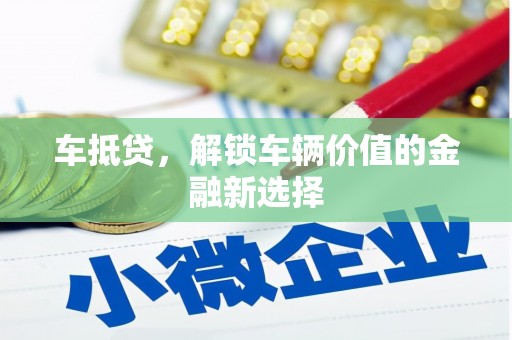 信州车抵贷，解锁车辆价值的金融新选择
