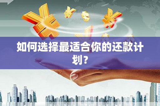 信州如何选择最适合你的还款计划？