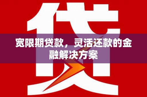 信州宽限期贷款，灵活还款的金融解决方案