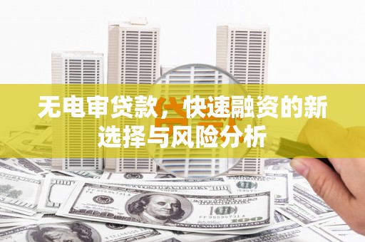 信州无电审贷款，快速融资的新选择与风险分析