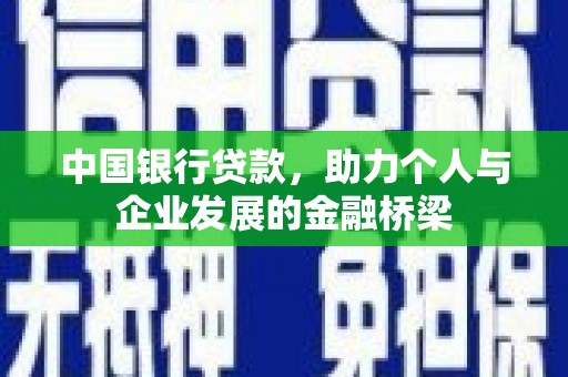 信州中国银行贷款，助力个人与企业发展的金融桥梁
