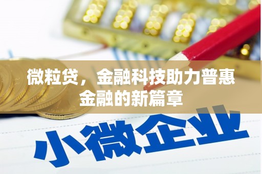 信州微粒贷，金融科技助力普惠金融的新篇章