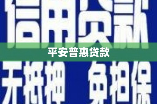 信州平安普惠贷款