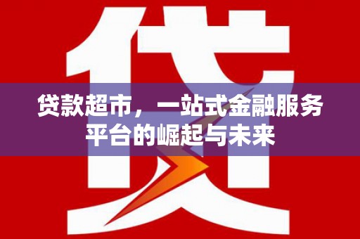 信州贷款超市，一站式金融服务平台的崛起与未来