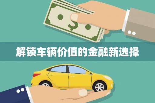 信州解锁车辆价值的金融新选择