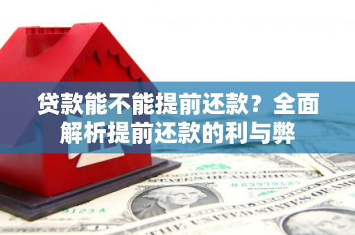 信州贷款能不能提前还款？全面解析提前还款的利与弊