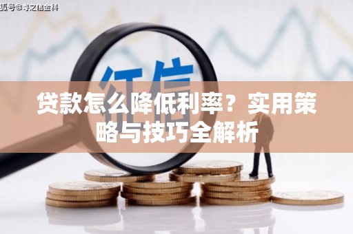 信州贷款怎么降低利率？实用策略与技巧全解析